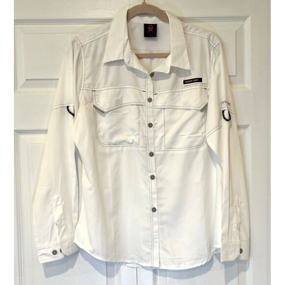 Little Donkey Andy Mens Shirt M Button Up‎ Hiking Fishing Outdoors Power Dry UPF - Picture 1 of 11